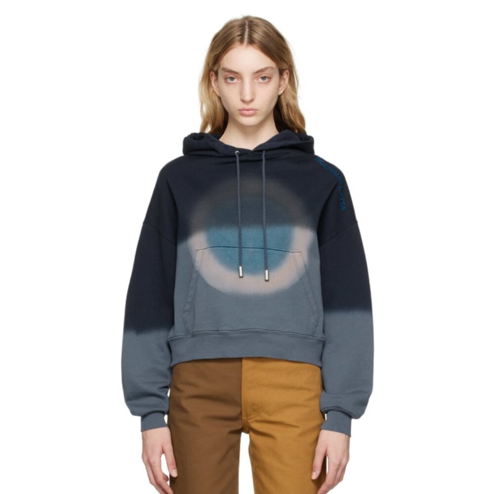Eckhaus Latta Blue Graphic Hoodie (Size M)